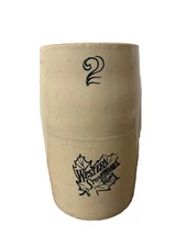 Antique Western Stoneware Butter Churn 2 Gallon
