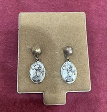 Classic Vintage Walt Disney Productions Mickey Mouse Sterling Drop Earrings