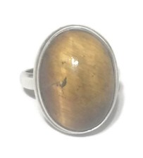Vintage Tiger Eye Sterling Silver Southwest Tribal Ring Size 5 Girl Women Pinky
