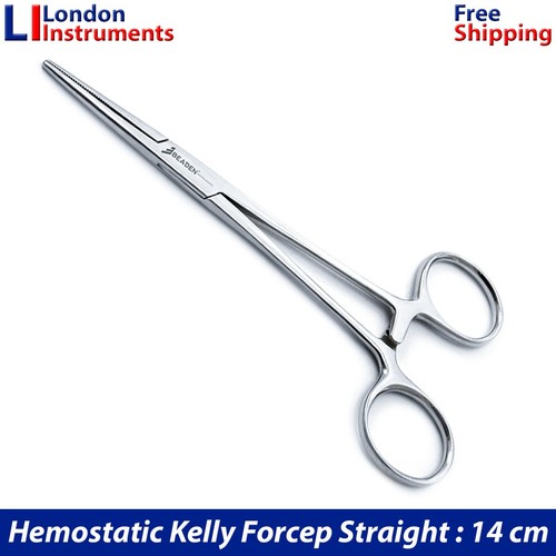 Dental Hemostatic Kelly Forceps Hair Pulling Serrated Tip Lab Instruments - Picture 3 of 7
