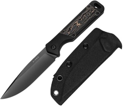 Kizer Cutlery Militaw Fixed Knife 4'' S35VN Steel Blade Aluminum/Carbon Fiber