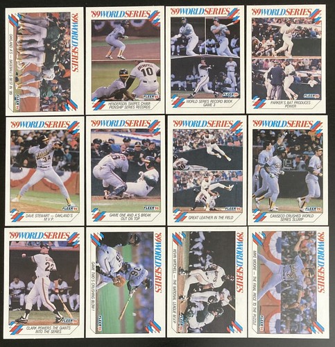 1990 Fleer ‘89 World Series (12) Card Set NM-MT Henderson / Canseco / Clark - 第 1/5 張圖片