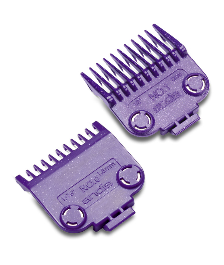 Andis #01900 Master Magnetic Comb Set Clipper Guard Guide Purple Comb Set NEW
