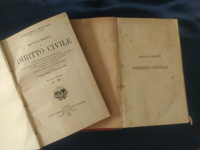 PRAKTISCHES HANDBUCH DES ZIVILRECHTS CESARE BALDI 1922 UTET 2 BÄNDE