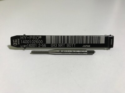 2-56 UNC, H3, Bright Finish, HSS, Bottoming Thread Form Tap, Pack of 10