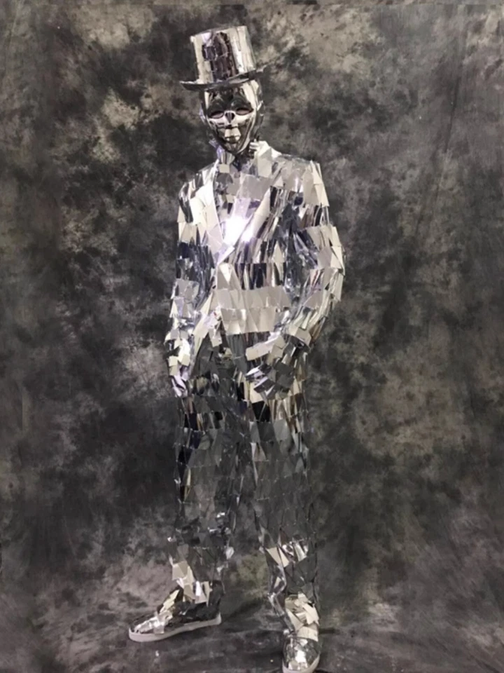 反光镜照明表演服装机械舞蹈套装酒吧 — 第 3/4 张图片