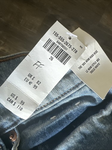NWT Abercrombie & Fitch The 80s Mom High Rise Jeans Size 2 / 26 - Picture 7 of 11