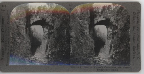 Natural Bridge Rockbridge VA Keystone Stereoview c1910 - Picture 2 of 3