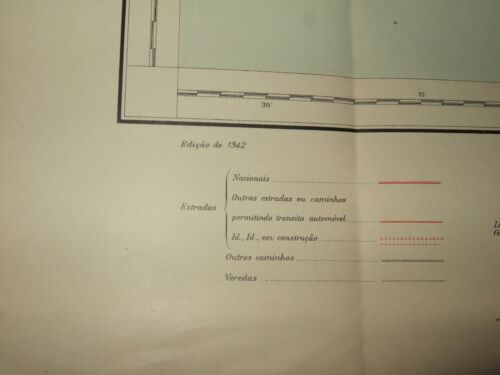 Vintage 1942 Ed The Manchurian Candid Cadastral Map of Lagos Portugal 1:200:000 - Imagen 3 de 12