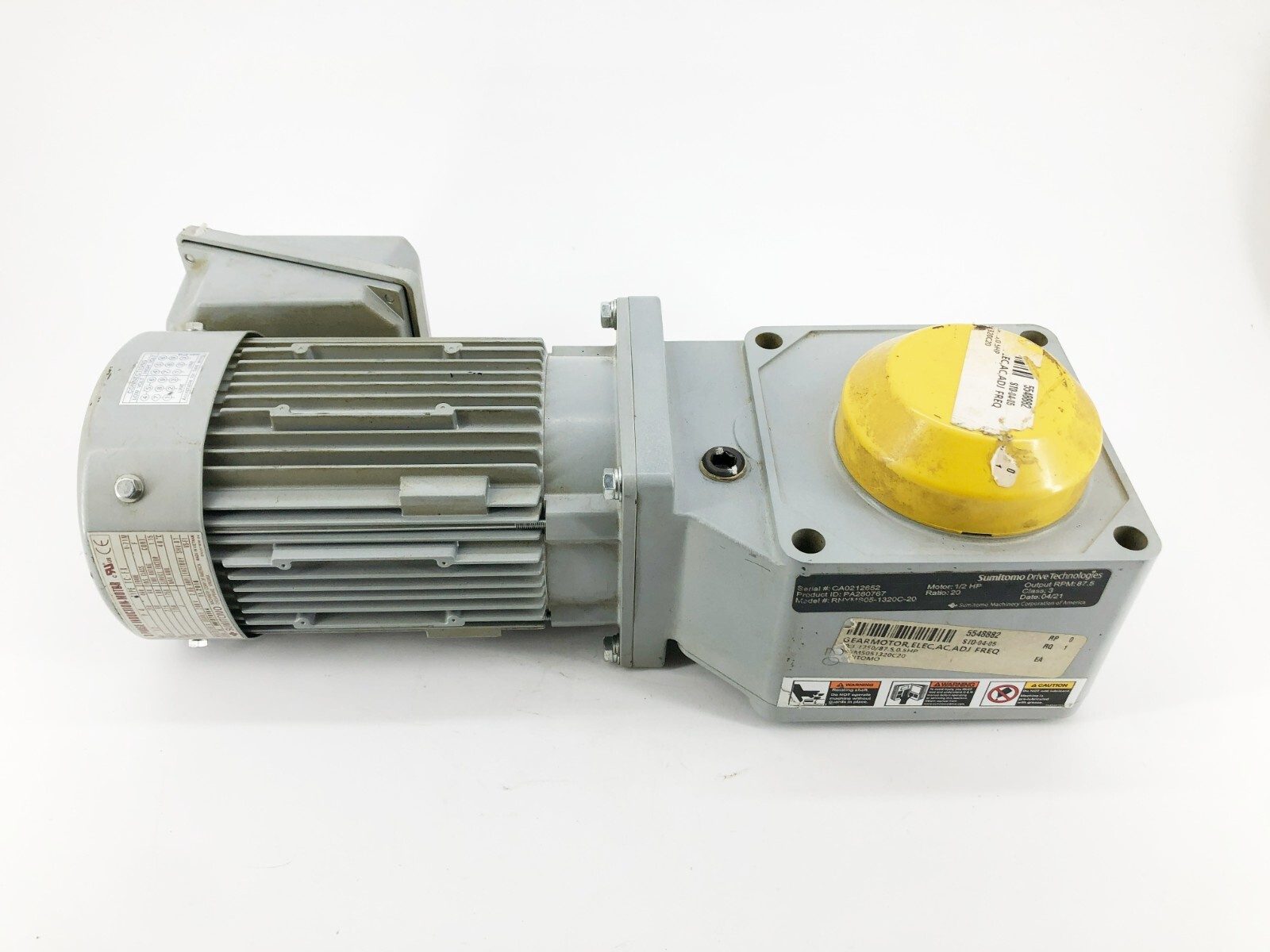 New Sumitomo RNYMS05-1320C-20 1/2hp Gearmotor 87.5rpm Output 230/460V 60Hz