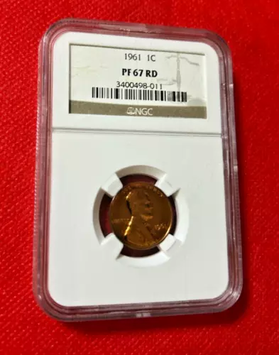 1961 ONE CENT NGC PF 67 RD