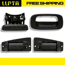 3rd Side Door+Tailgate Handle w/ Bezel/Cover Fit Silverado/Sierra Extended Cab
