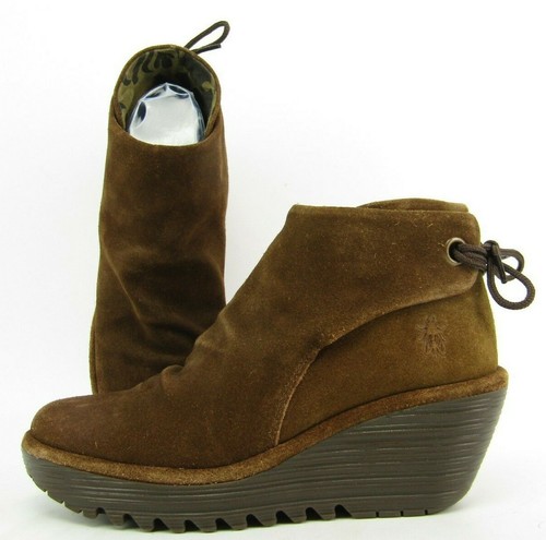 FLY LONDON YEBI Wedge Ankle Booties 