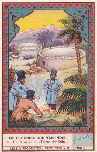Liebig 6 cards V/G: S1400b History of India 7-12 (German) (1939) - Picture 6 of 14