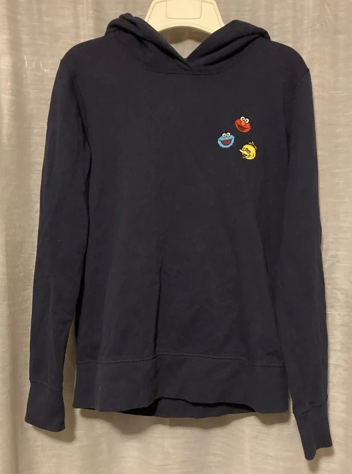 Sudadera con Capucha Uniqlo KAWS Plaza Sésamo Azul Marino Talla S Elmo Cookie Big Bird Foto 2 de 4