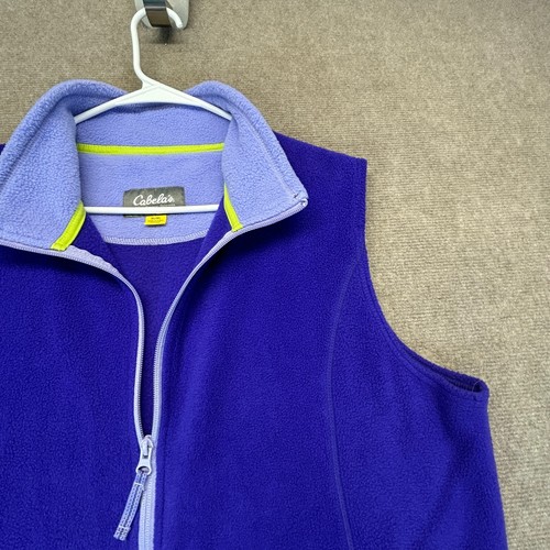 Cabela's Snake River Fleece Vest Women's XL PURPLE Full Zip Mock Light Accent - Picture 5 of 13