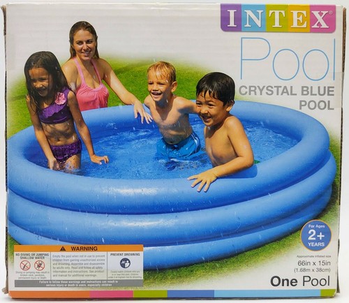 Neu Intex Crystal Blue aufblasbarer Pool 66" x 15" Alter 2+ werkseitig versiegelt #58446ED - Bild 1 von 12
