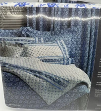 Lady Pepperell Heritage Classic Blue Floral Full Set & 3 Standard Pillow Shams