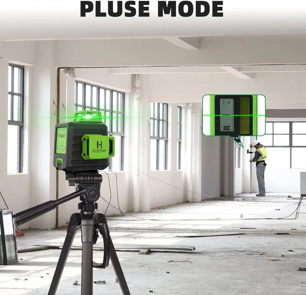 Professional 3x360° Green Laser Level with 47" Tripod - Precision Layout Tool