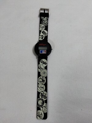 Kelloggs MLB Baseball Digital Wrist Watch, Black + White, Major League Baseball