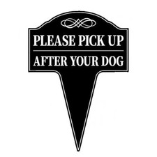 Please Pick Up After Your Dog Sign With Stake Clean Up After your Dog No