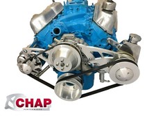 Ford 351w Serpentine Pulley Conversion Kit Alt Ps Driver 4 Bolt Damper