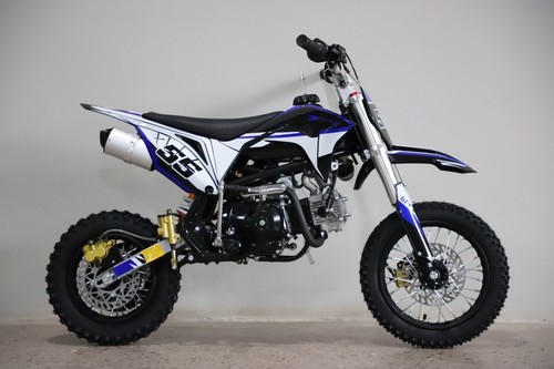 90cc Dirt Trail PIT Bike Motor 2 wheels Electric Start Semi Auto Junior Bike blu - Picture 9 of 16