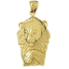 New 14k Gold Lion Pendant