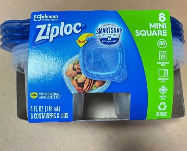 Contenedores de preparación de comidas de almacenamiento de alimentos reutilizables para cocina ZIPLOC de 4 oz (paquete de 3 con 24) Foto 2 de 4