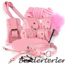 10pcs PU leather Products for Kit Handcuffs Plugs Whips Rope For Women Couples