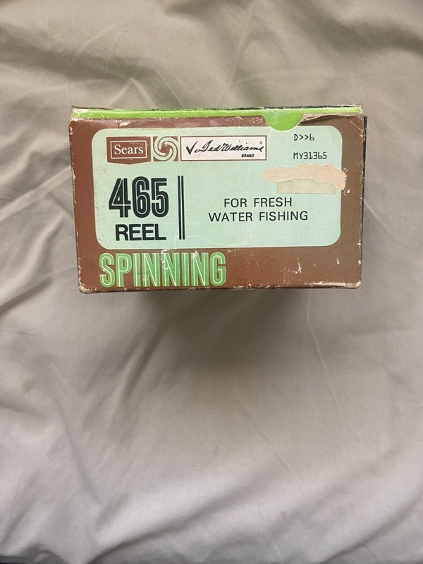 Vintage Ted Williams 424 Fishing Reel WITH model 465  BOX & MANUAL-WORKS