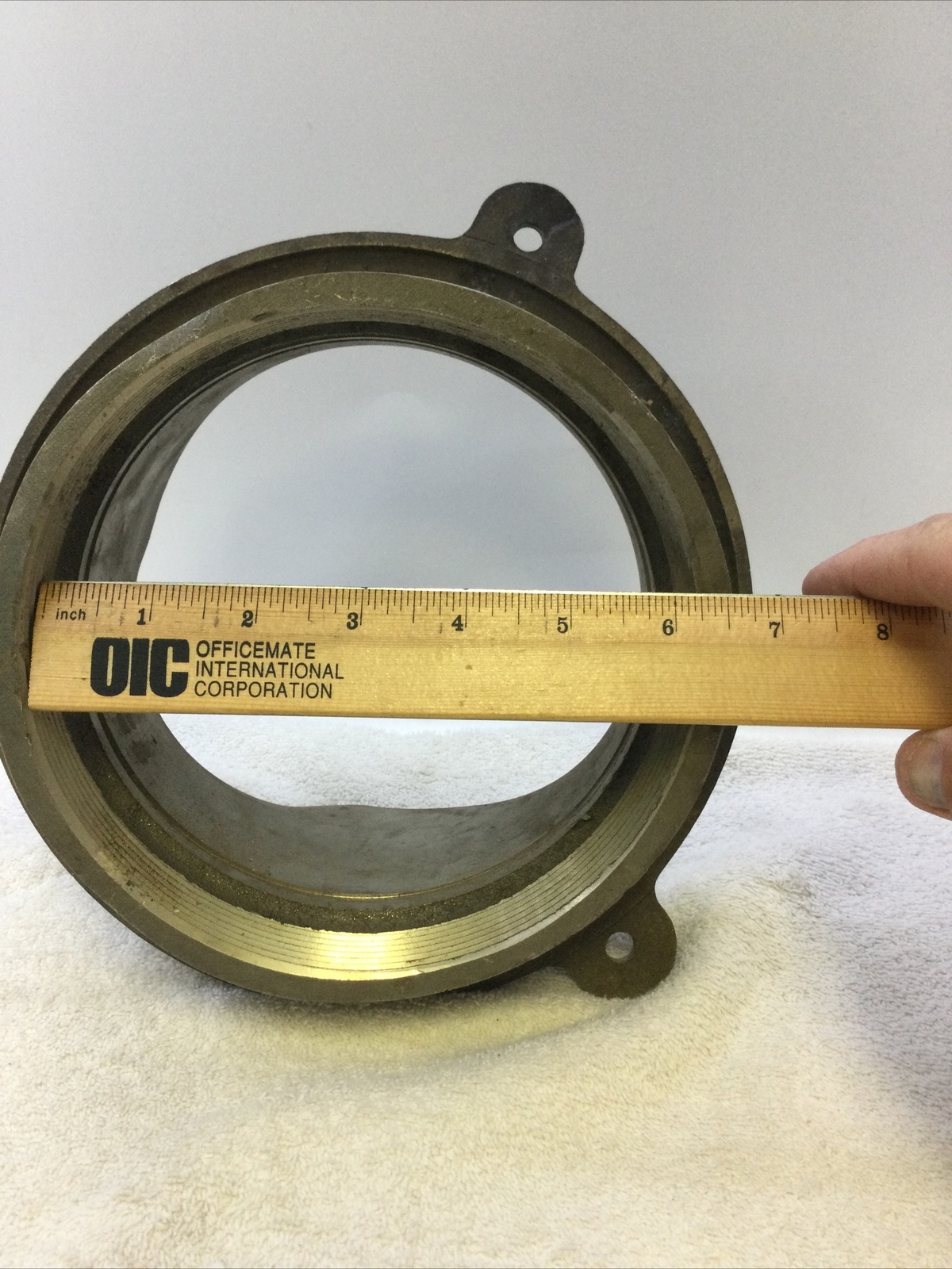 Zurn ZANB1996IP 6” Downspout Nozzle Nickel Bronze With Flange eBay