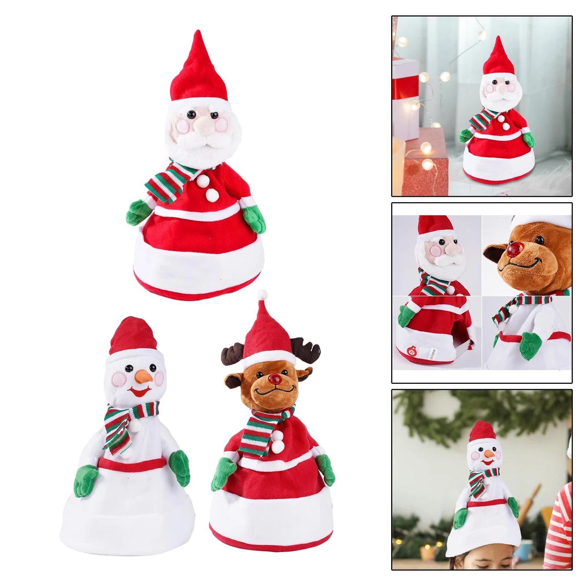 Musical Xmas Plush Toy Dancing Singing Christmas Plush Doll