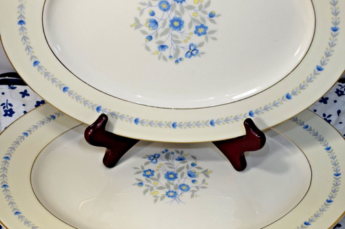Oval Serving Platters Devon Castleton (USA) 15" and 13" - Picture 3 of 6