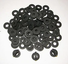 100 Tattoo Machine Double Thick Black Fiber Coil Core Washers, binder Parts USA