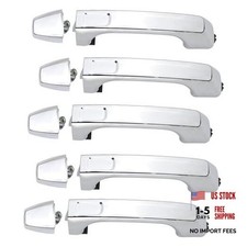 APPERFiT Exterior Door Handle w/End Cap 15794315 15932907 for Chrome 5 Pcs