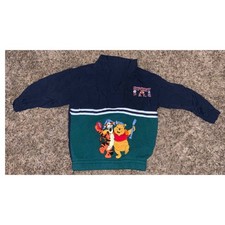 Vintage Disney Pooh Sport Collection Winnie the Pooh Tigger Navy Windbreaker 2T