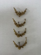 Antique Vintage Ornate Set Of 4 Bronze Drawer Pulls