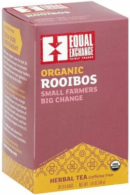 Equal Exchange Organic Rooibos Herbal Tea - 20 tea bags, Exp:10/2027