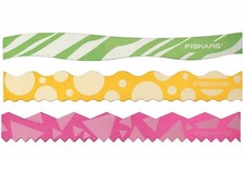 Fiskars Paper Tear Edgers 3 Designs Zig Zag, Scallop Wave