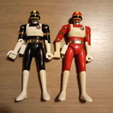Power Rangers Dengeki Sentai Changeman Chogokin Figure Red Black set BANDAI 1985