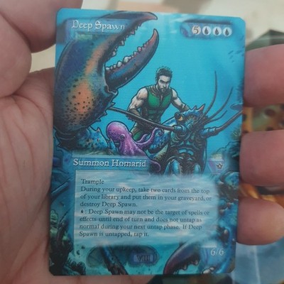 MTG Altered Art Card - Deep Spawn - Fallen Empires - Magic The Gathering