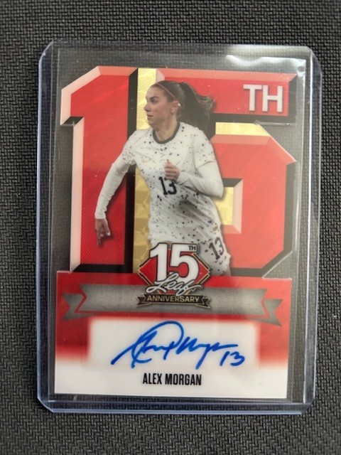 2025 Leaf 15th Anniversary NSCC ALEX MORGAN Red Circles #1/1 Auto  USWNT
