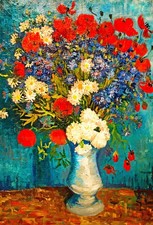 Wooden Jigsaw Puzzles For Adults - Vase With Summer Flowers 50 Pc Mini Puzzle 