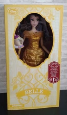 Disney Store Belle & Mrs. Potts Singing Spinning Light-Up Figure 16″ NEW in Box