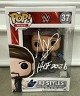 WWE AJ Styles Signed Funko Pop