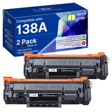 138A Black Toner Cartridge with CHIP Compatible Repalcement for HP 138A Black...