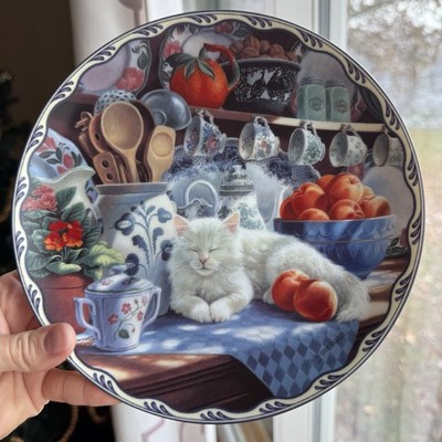 Mabel's Sunny Retreat by Mary Ann Lasher -  Cat Plate - Bradford Exchange, 1994