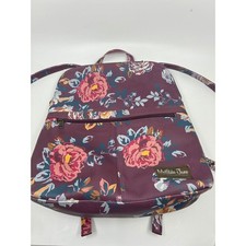 Matilda Jane Floral Faux Leather Backpack Purple Pink Whimsical Bookbag Bag