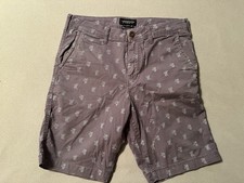 American Eagle Men's Patterned Shorts in Light Blue